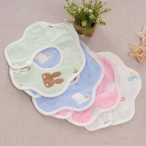 10PCS Baby Six Layers Of Rotating Petals Bibs Baby Accessories Wholesale