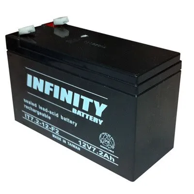 12 Volt - 7.2Ah Rechargeable SLA Battery - F2 Terminals (BT-12V7.2F2)