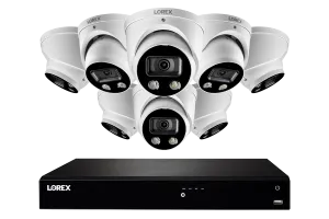 16-Channel 4K Fusion NVR System with 8 Smart Deterrence Dome IP Security Cameras with Smart Motion Detection Plus