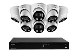 16-Channel 4K Ultra HD Fusion NVR IP System with Smart Deterrence Dome Cameras