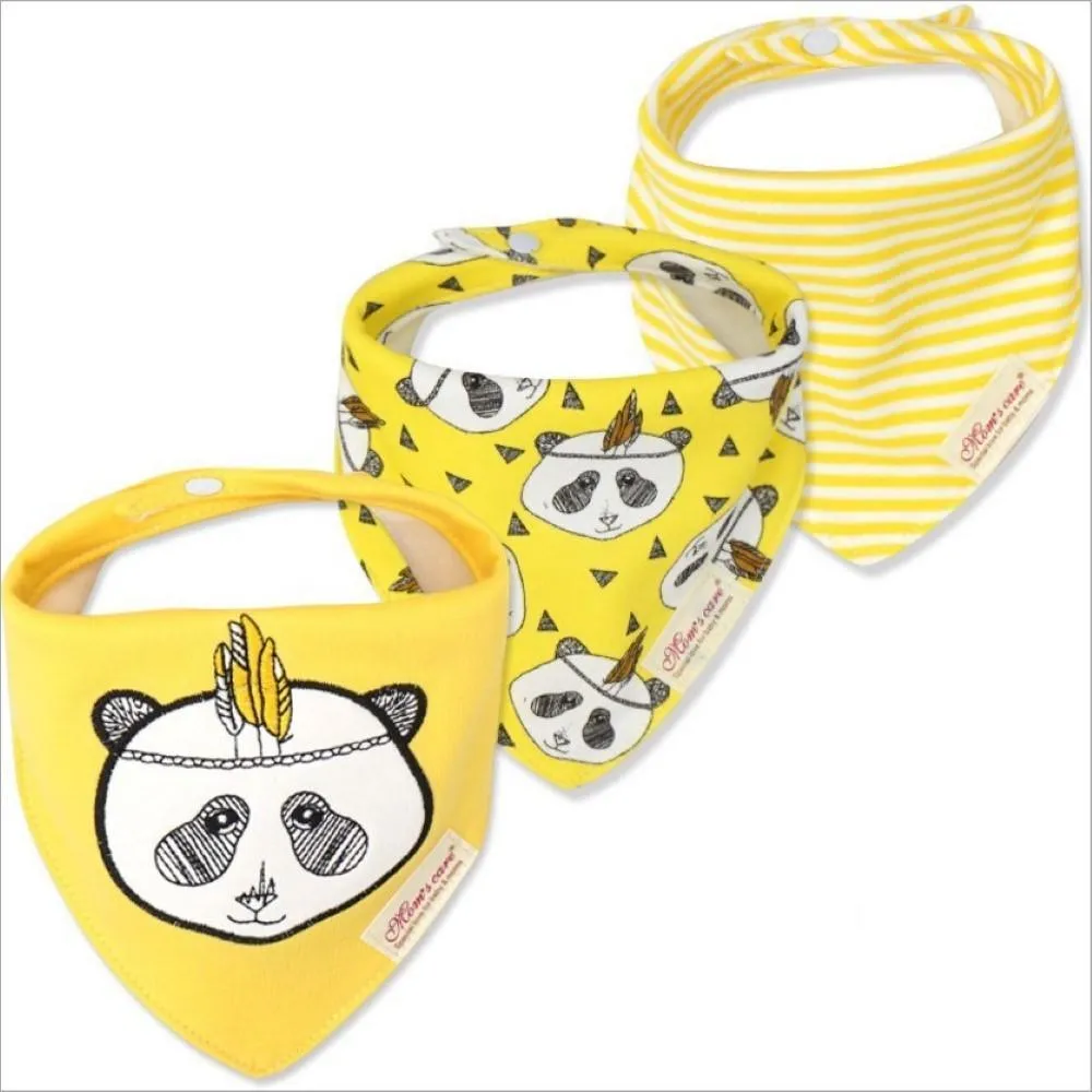 3PCS Baby Cotton double-layer thick waterproof Bibs Baby Accessories Wholesale