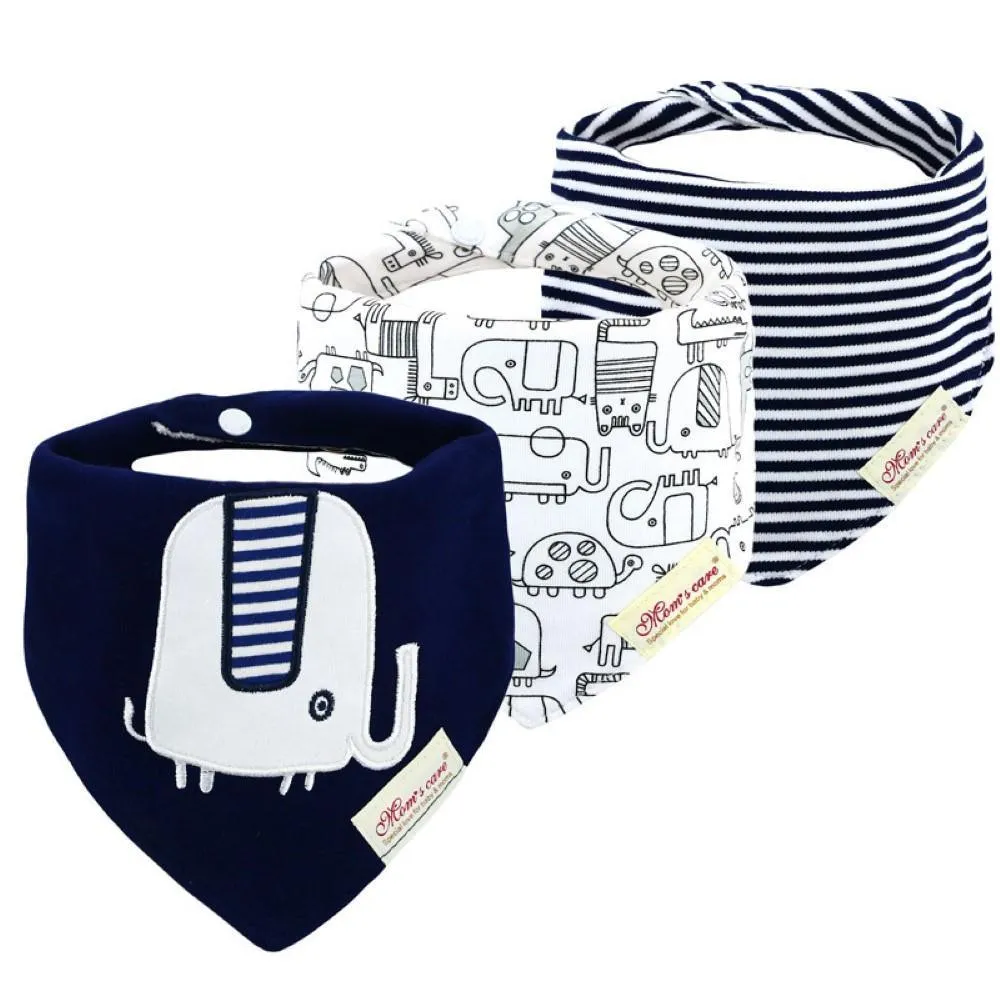 3PCS Baby Cotton double-layer thick waterproof Bibs Baby Accessories Wholesale