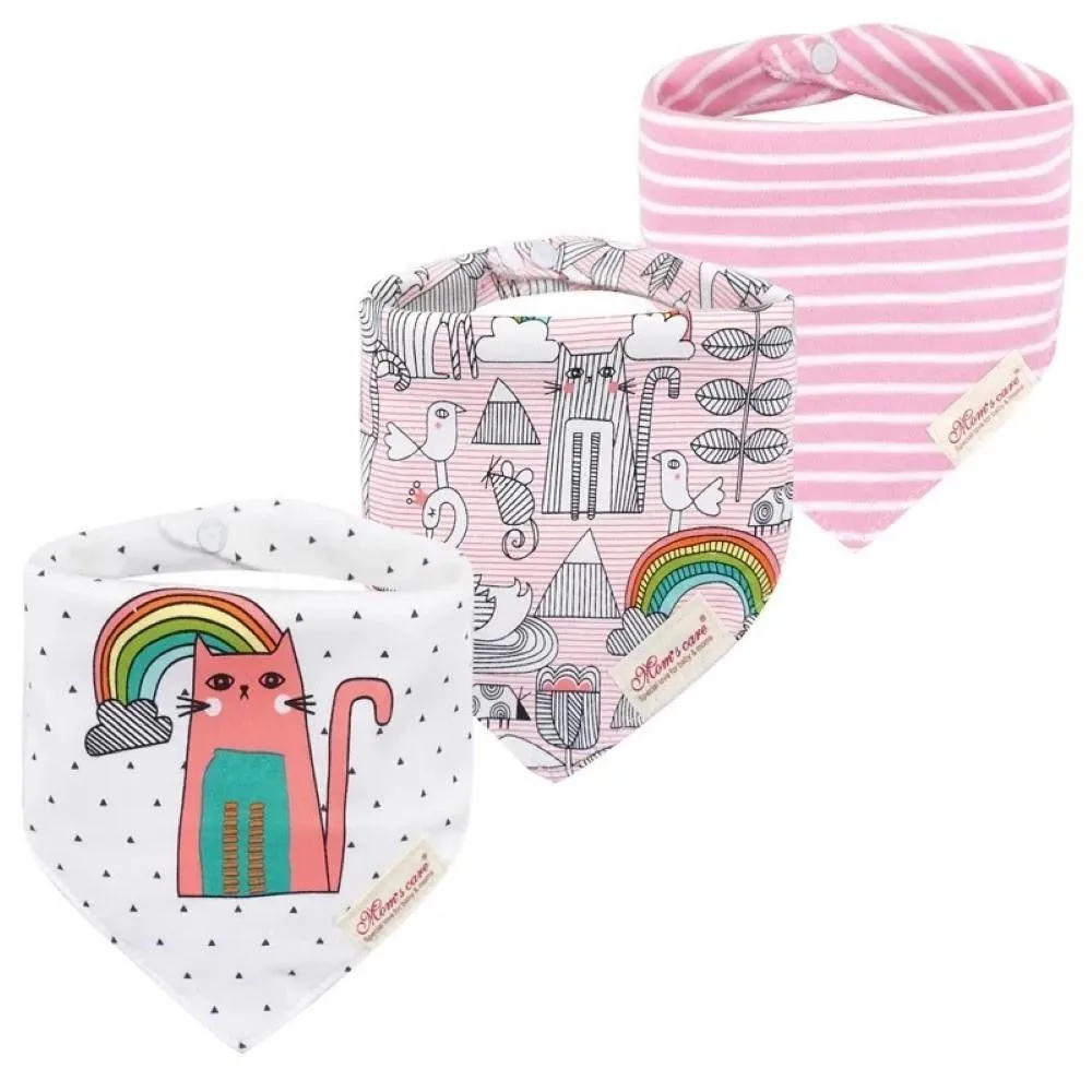 3PCS Baby Cotton double-layer thick waterproof Bibs Baby Accessories Wholesale