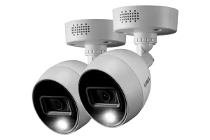 4K Indoor/Outdoor Camera 2-pack with Active Deterrence