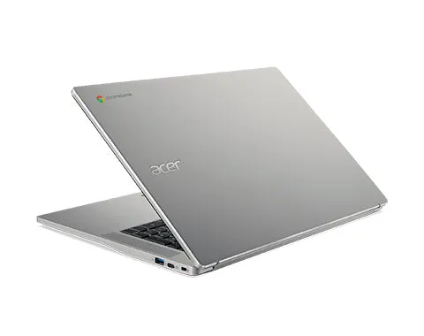 Acer Chromebook, Intel Pentium Silver N6000, 8 GB RAM, 128 GB eMMC, 17.3" Inch FHD Display, ChromeOS, Silver