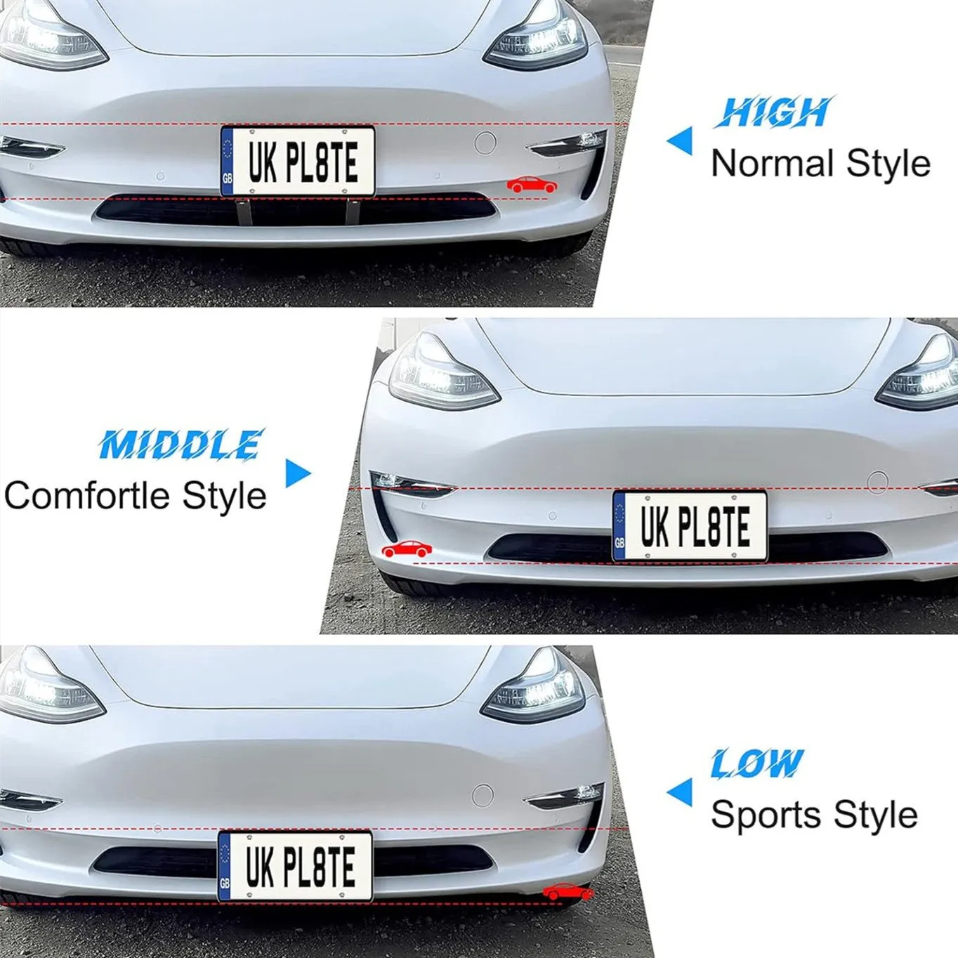 American Standard License Plate Frame for Tesla Model 3/Y