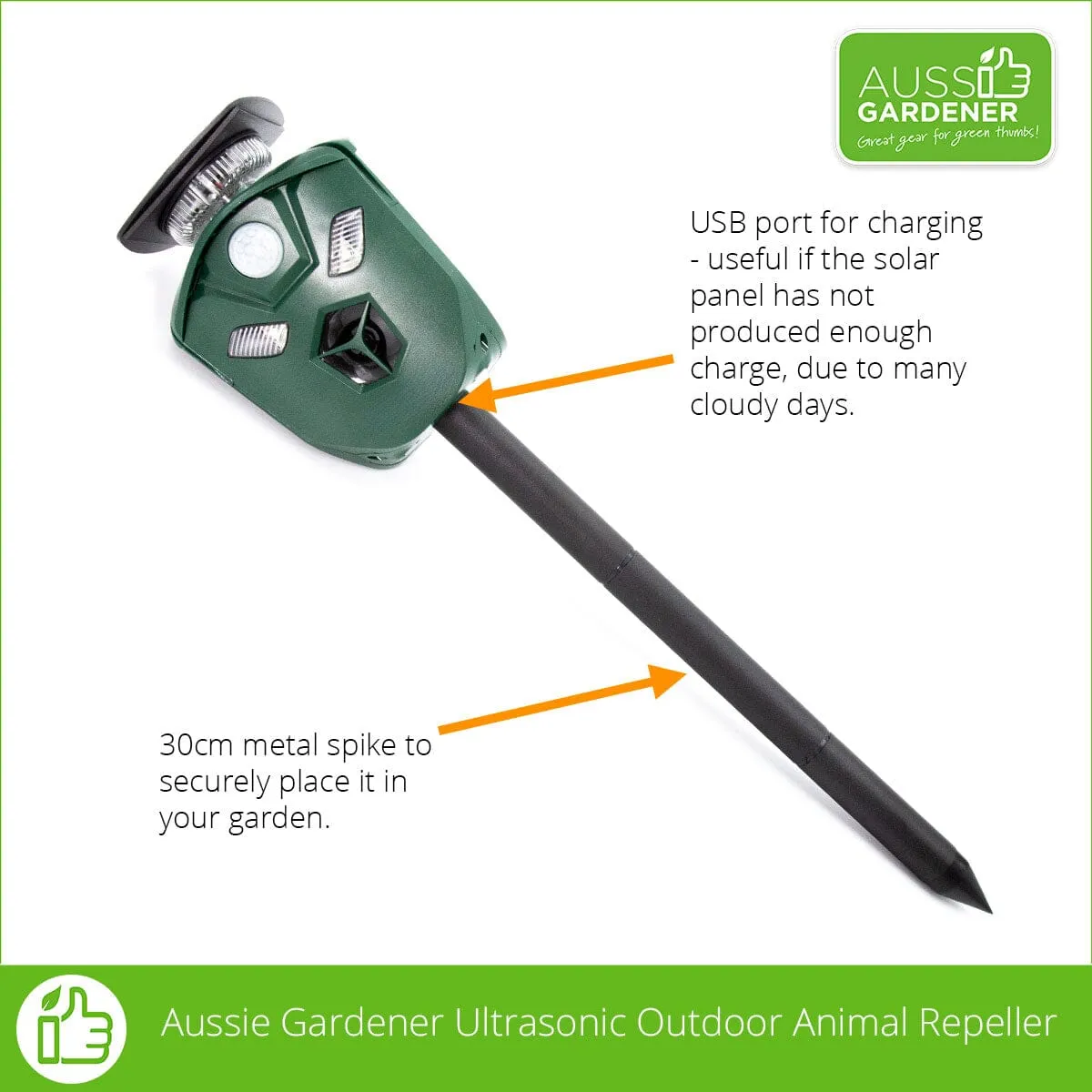 Aussie Gardener Ultrasonic Outdoor Repeller