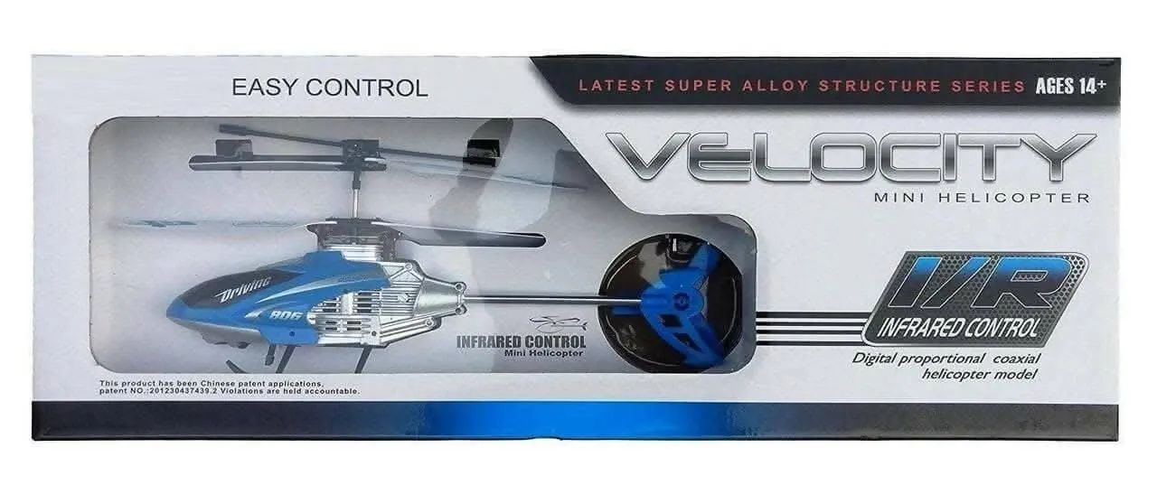 Baby Velocity New Remote Control Flying Helicopter with Unbreakable Blades Infrared Sensors