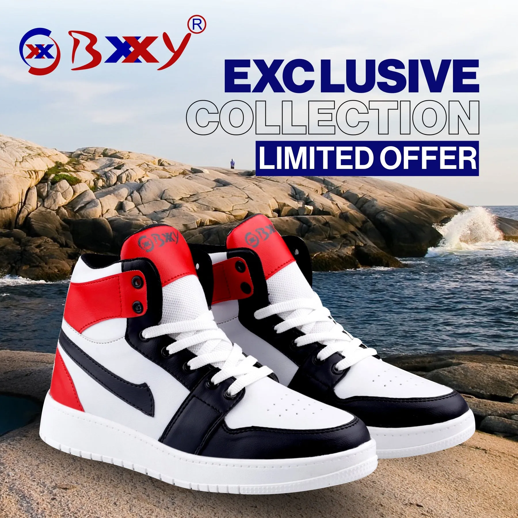 Bxxy's Comfortable Ankle Lace-up Casual Shoes for Men