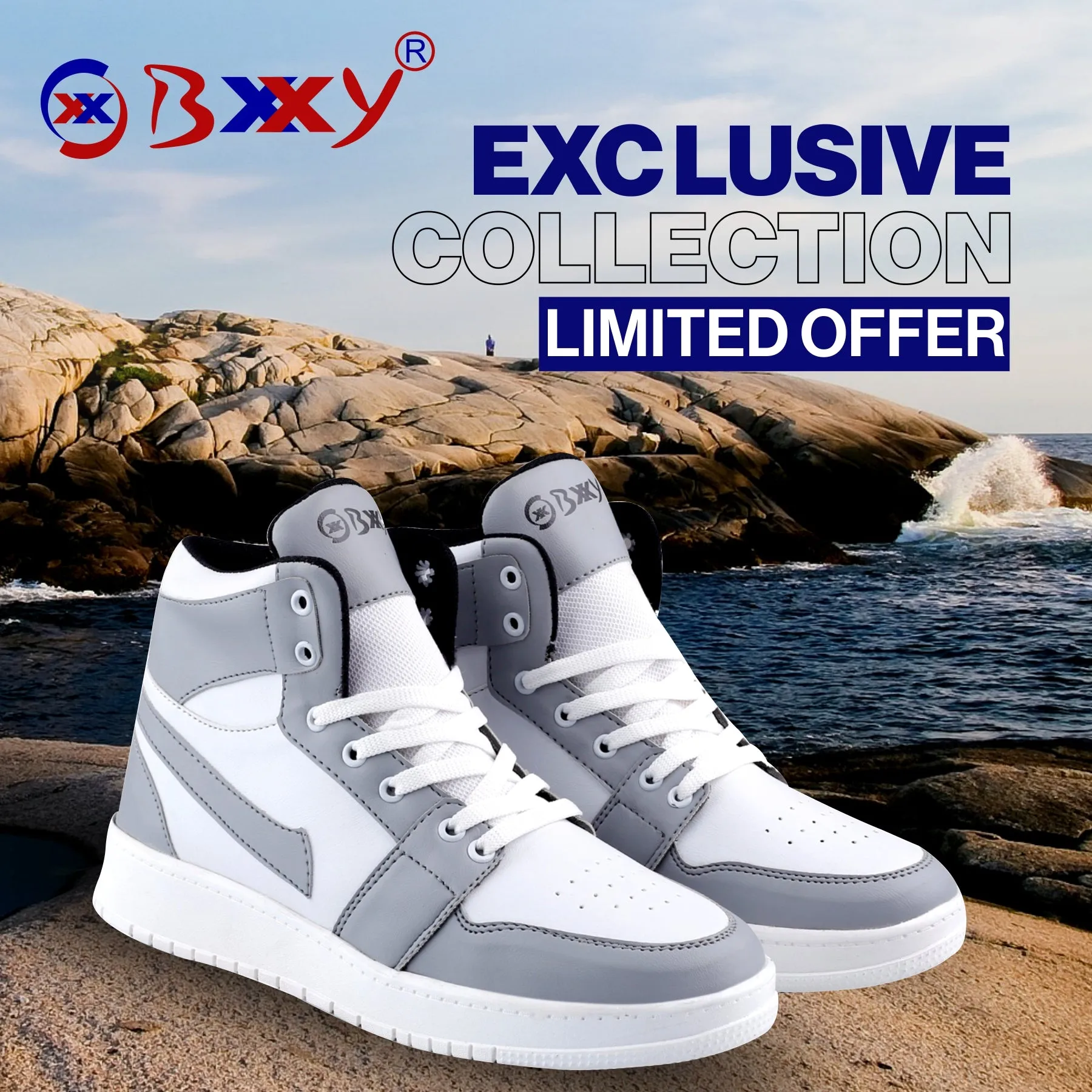 Bxxy's Comfortable Ankle Lace-up Casual Shoes for Men