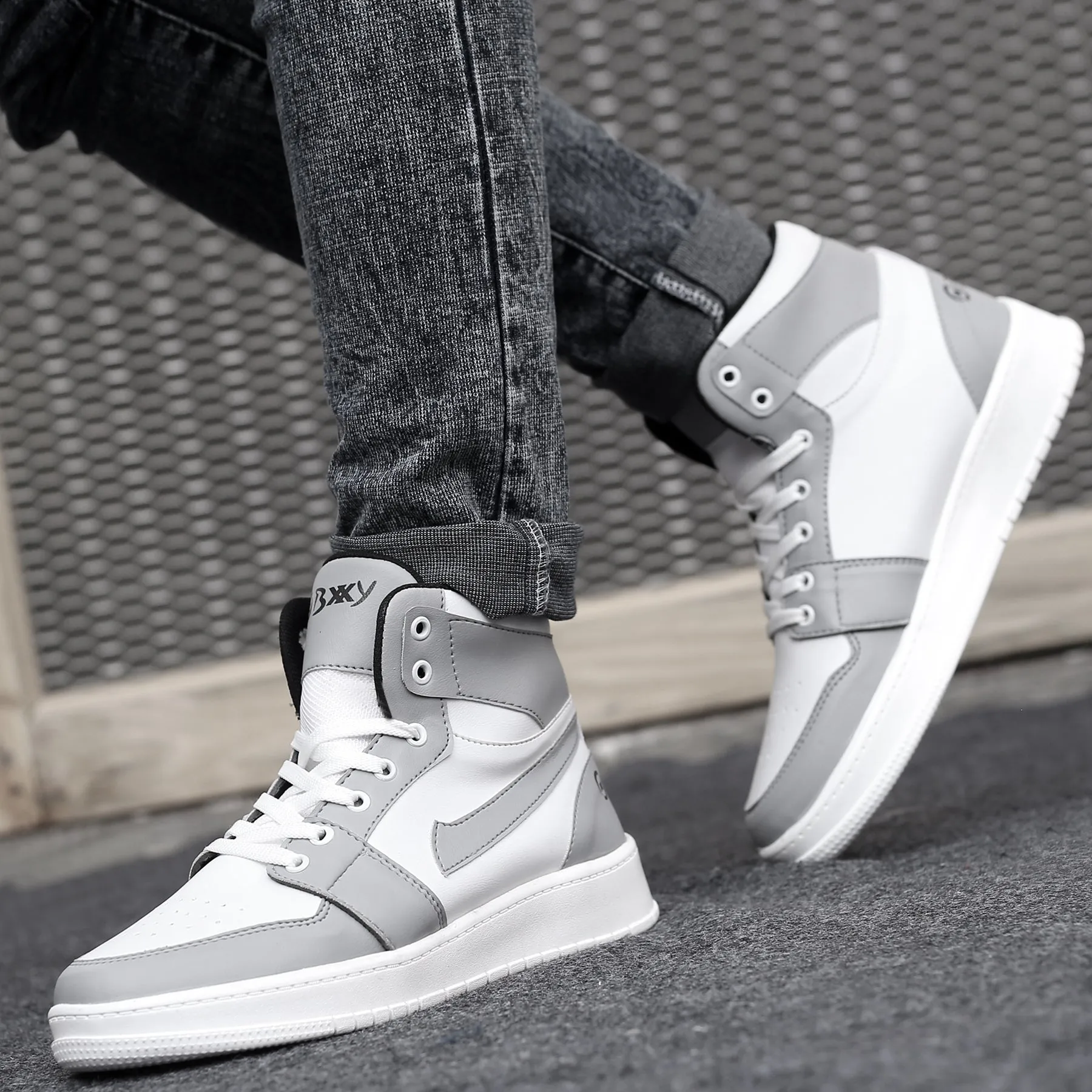 Bxxy's Comfortable Ankle Lace-up Casual Shoes for Men