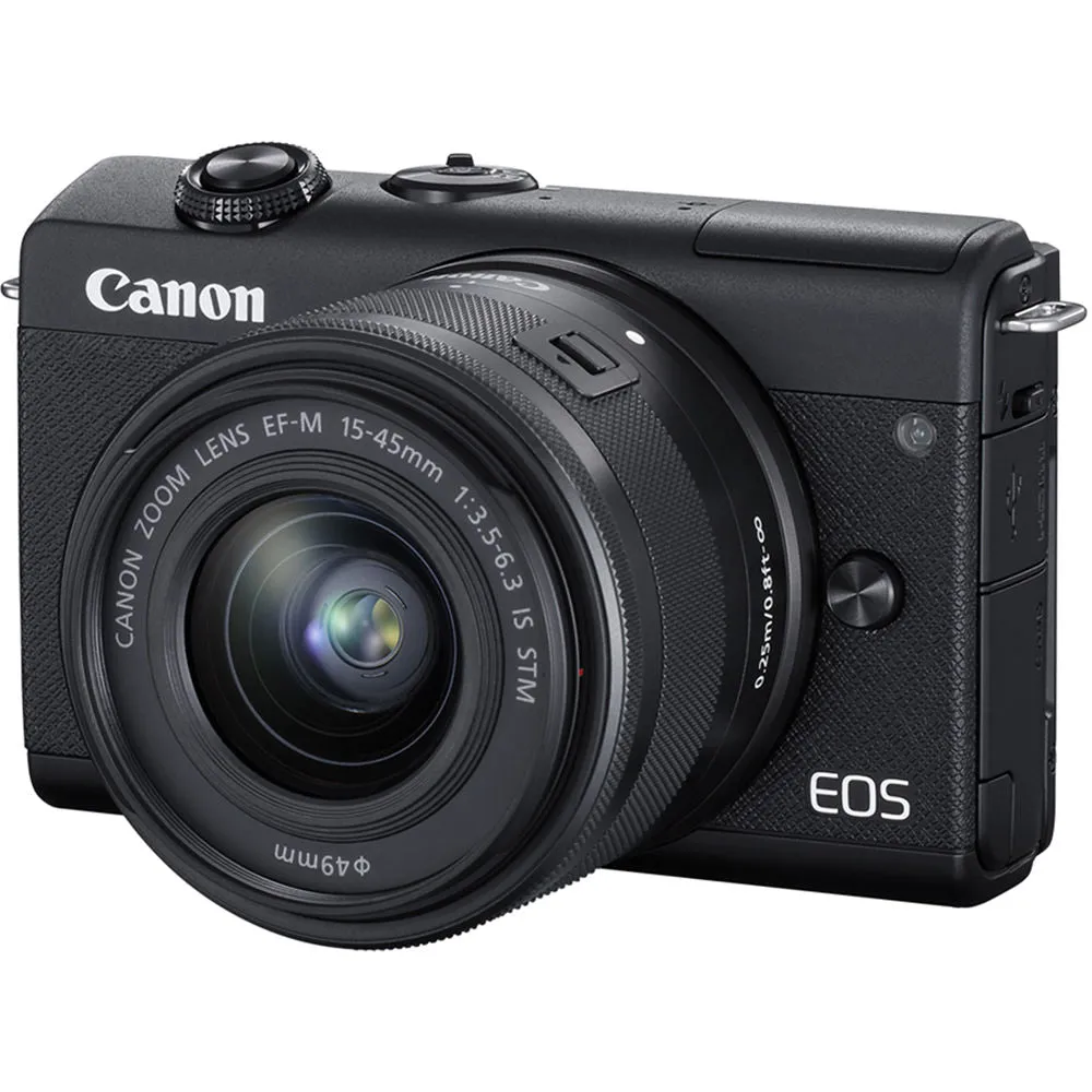 Canon EOS M200 Mirrorless Digital Camera with 15-45mm lens BLACK