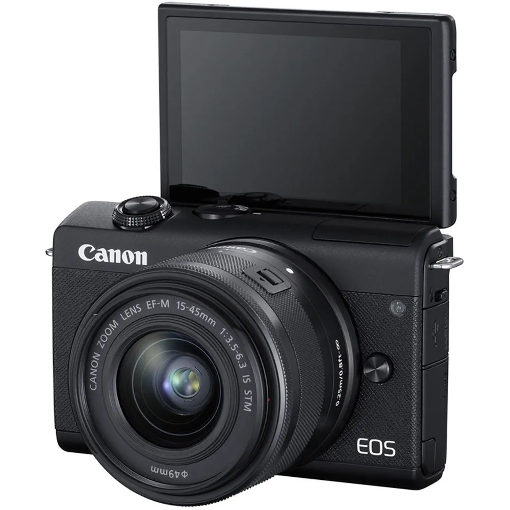 Canon EOS M200 Mirrorless Digital Camera with 15-45mm lens BLACK