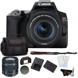 Canon EOS Rebel SL3 DSLR Camera with 18-55mm Lens (Black) Bundle with LCD Screen Protectors   Carrying Case and More