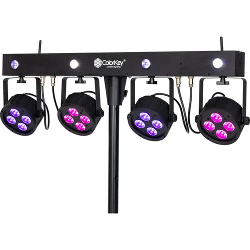 ColorKey CKU-3060 PartyBar Mobile 150 Battery-Powered All-in-One Multi-Effects Lighting Package