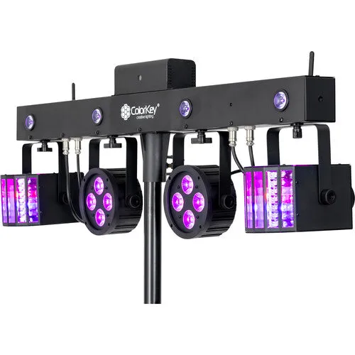 ColorKey CKU-3070 PartyBar Mobile 250 Battery-Powered All-in-One Multi-Effects Lighting Package