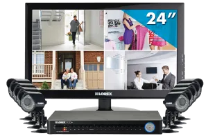 Complete DVR security camera system with outside security cameras ECO  16ch LED series