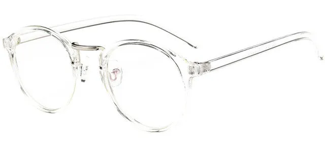 Fashion Transparent Round Glasses Clear Frame Women Spectacle Myopia