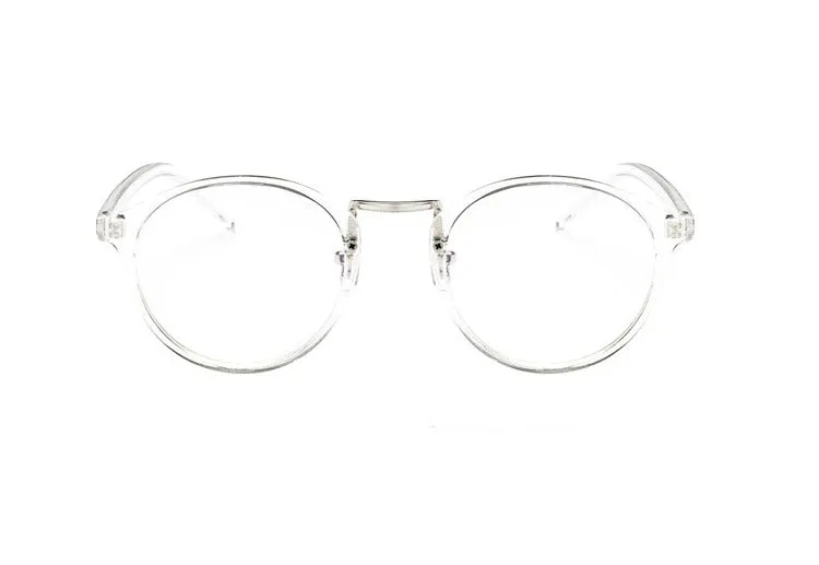 Fashion Transparent Round Glasses Clear Frame Women Spectacle Myopia