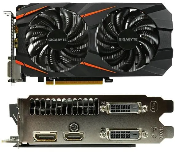 GIGABYTE GeForce GTX 1060 DirectX 12 GV-N1060WF2OC-3GD 3GB 192-Bit GDDR5 PCI Express 3.0 x16 ATX Video Card GRAPHICS CARD