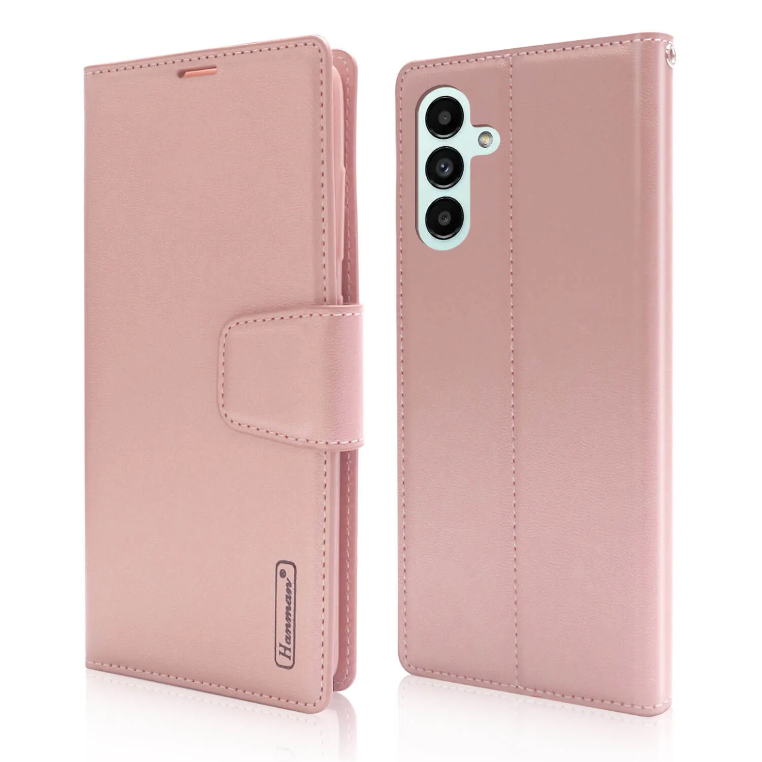 Hanman Samsung Galaxy A13 5G Leather Case Wallet Rose Gold