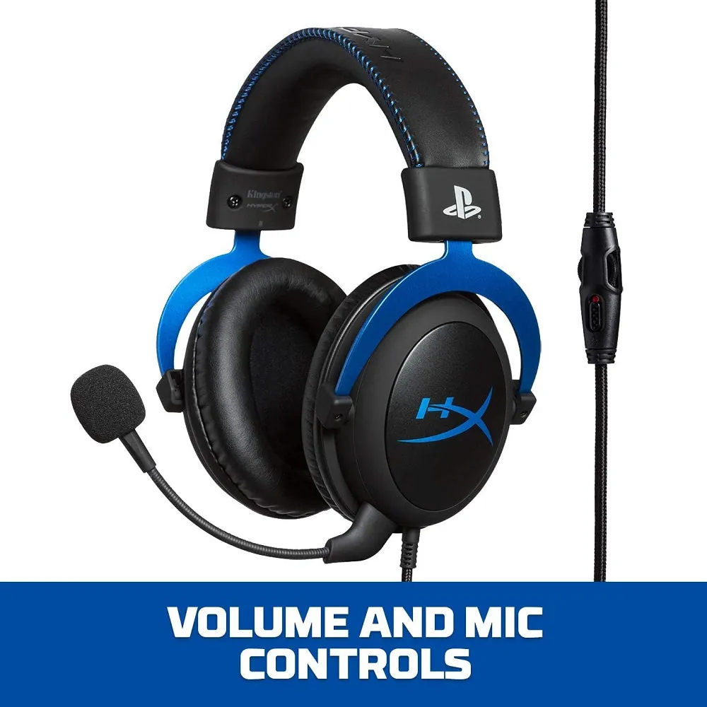 HyperX Cloud - Official PlayStation Licensed Gaming Headset for PS4 and PS5 with In-Line Audio Control, Detachable Noise Cancelling Microphone, Comfortable Memory Foam - (Black)