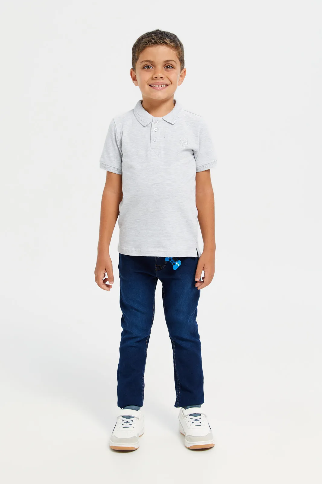 Junior Boys Navy Jeans With Accessories