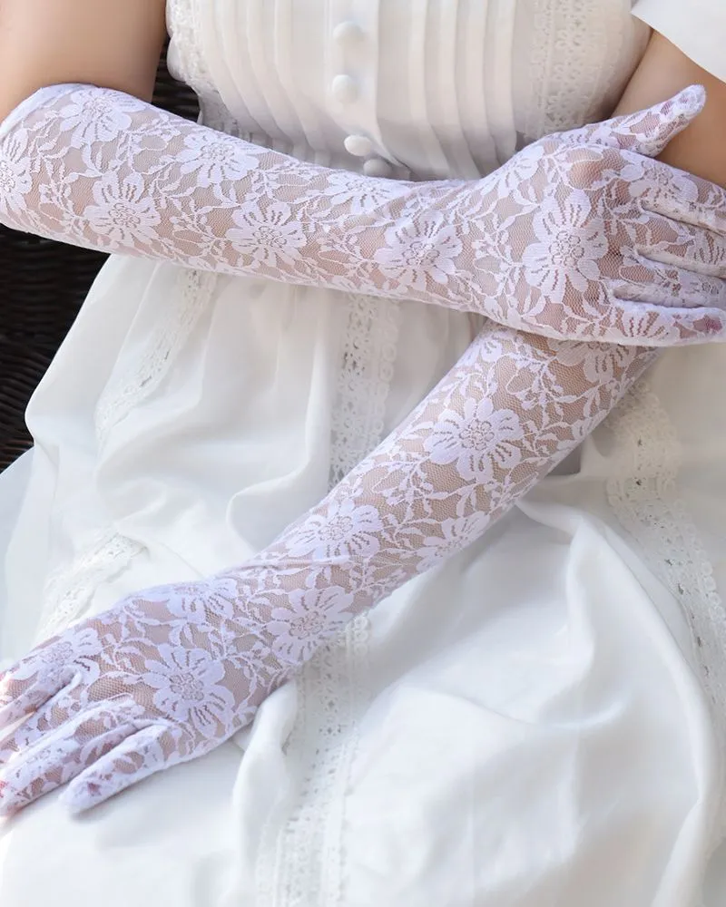 Lace Gloves Long Sexy Dress Gloves Accessories