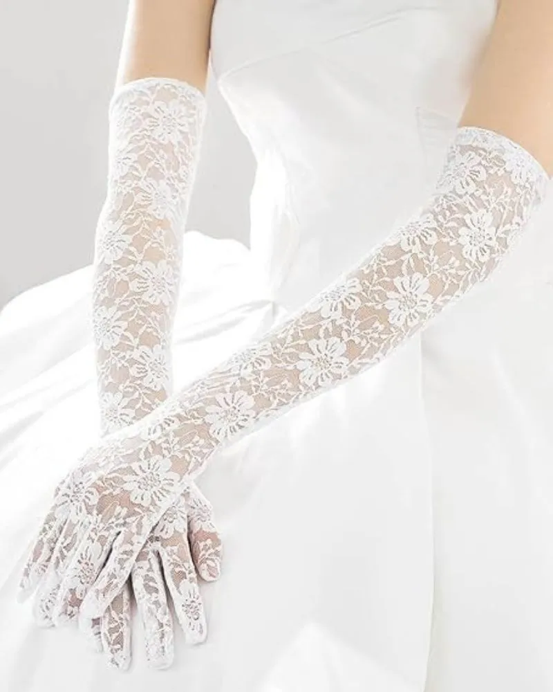 Lace Gloves Long Sexy Dress Gloves Accessories