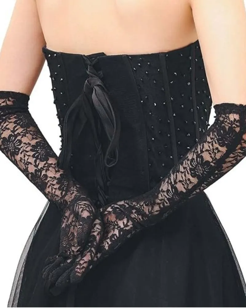 Lace Gloves Long Sexy Dress Gloves Accessories