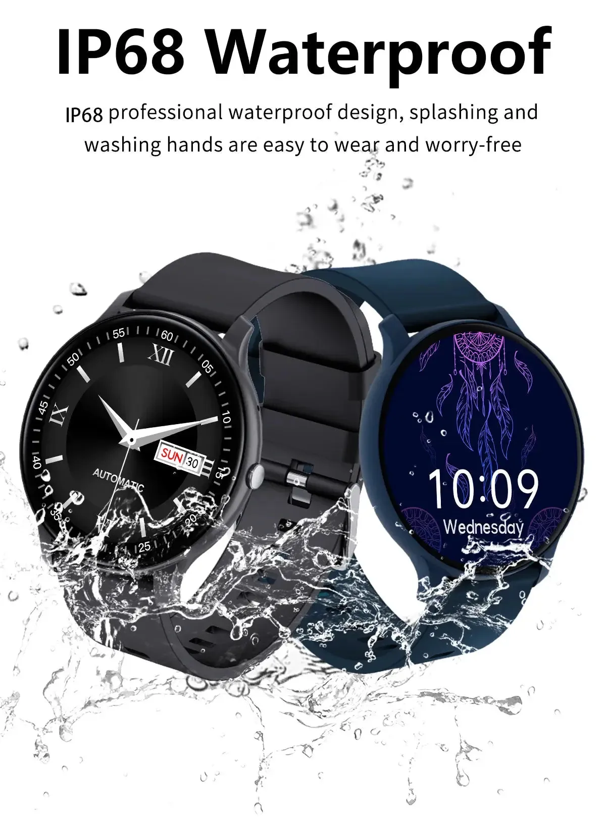 LAXASFIT New Smart Watch Heart Rate Sleep Health Monitor Bluetooth Talk IP68 Waterproof Sports Fashion Smart Watch Holiday Gift