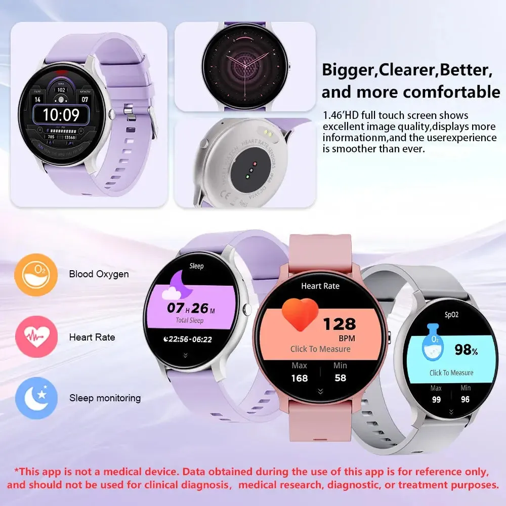 LAXASFIT Smart Watch 2.01” Bluetooth Talk Smartwatch Man Woman Pedometer 123 Sport Modes IP68 Waterproof Sports Smart Watch