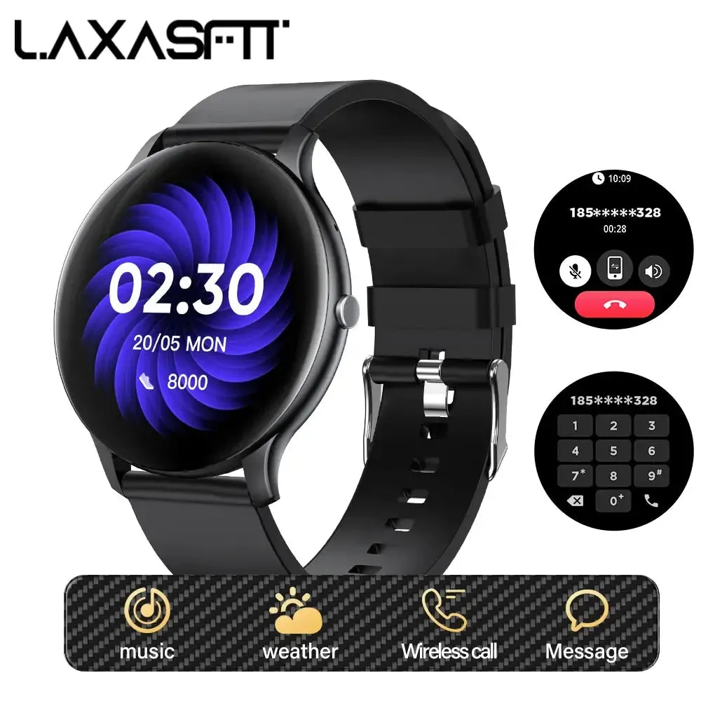 LAXASFIT Smart Watch Men Women Full Touch Screen Sport Fitness Watch Man IP67 Waterproof Bluetooth For Android IOS Smart Watch