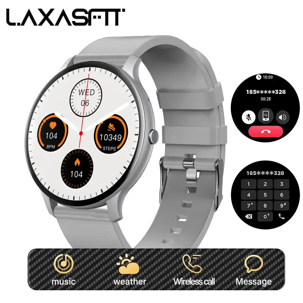 LAXASFIT Smart Watch Men Women Full Touch Screen Sport Fitness Watch Man IP67 Waterproof Bluetooth For Android IOS Smart Watch