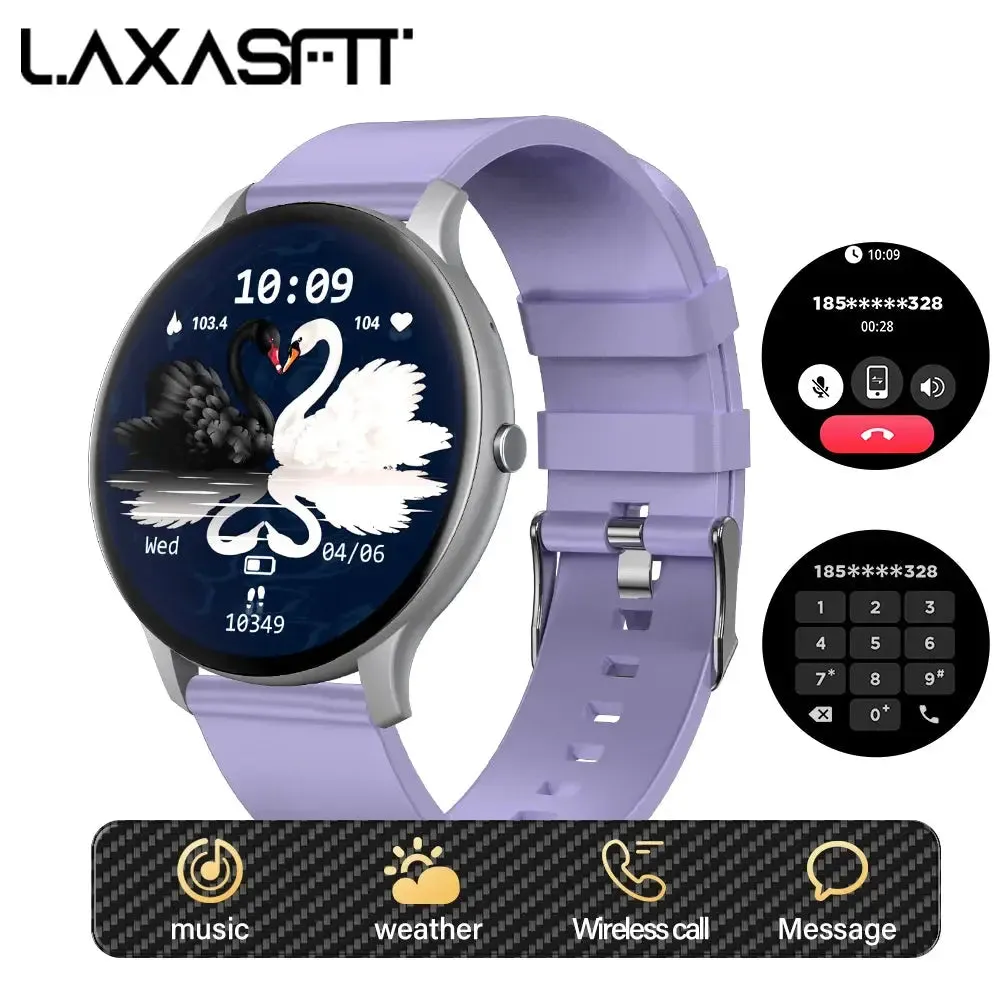 LAXASFIT Smart Watch Men Women Full Touch Screen Sport Fitness Watch Man IP67 Waterproof Bluetooth For Android IOS Smart Watch