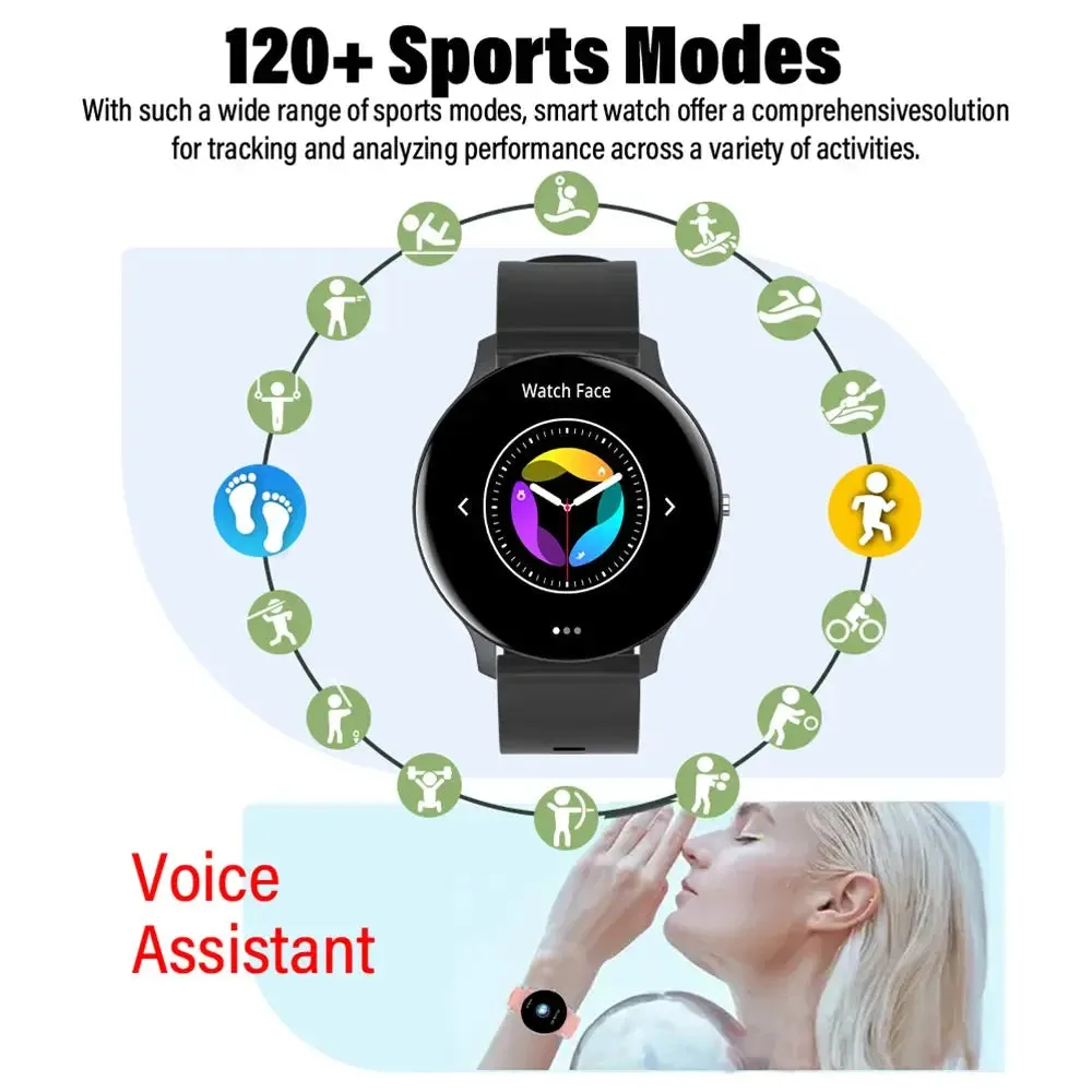 LAXASFIT Smart Watch Men Women Full Touch Screen Sport Fitness Watch Man IP67 Waterproof Bluetooth For Android IOS Smart Watch