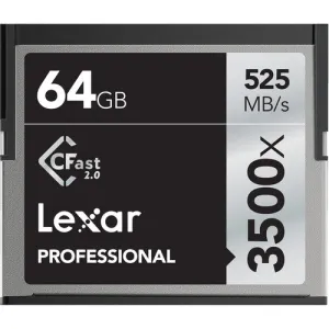 Lexar 64GB Professional 3500x CFast 2.0 Memory Card