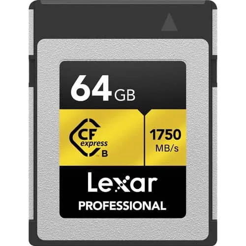 Lexar Professional Gold 64GB CFexpress Type B 1750MB/s Memory Card