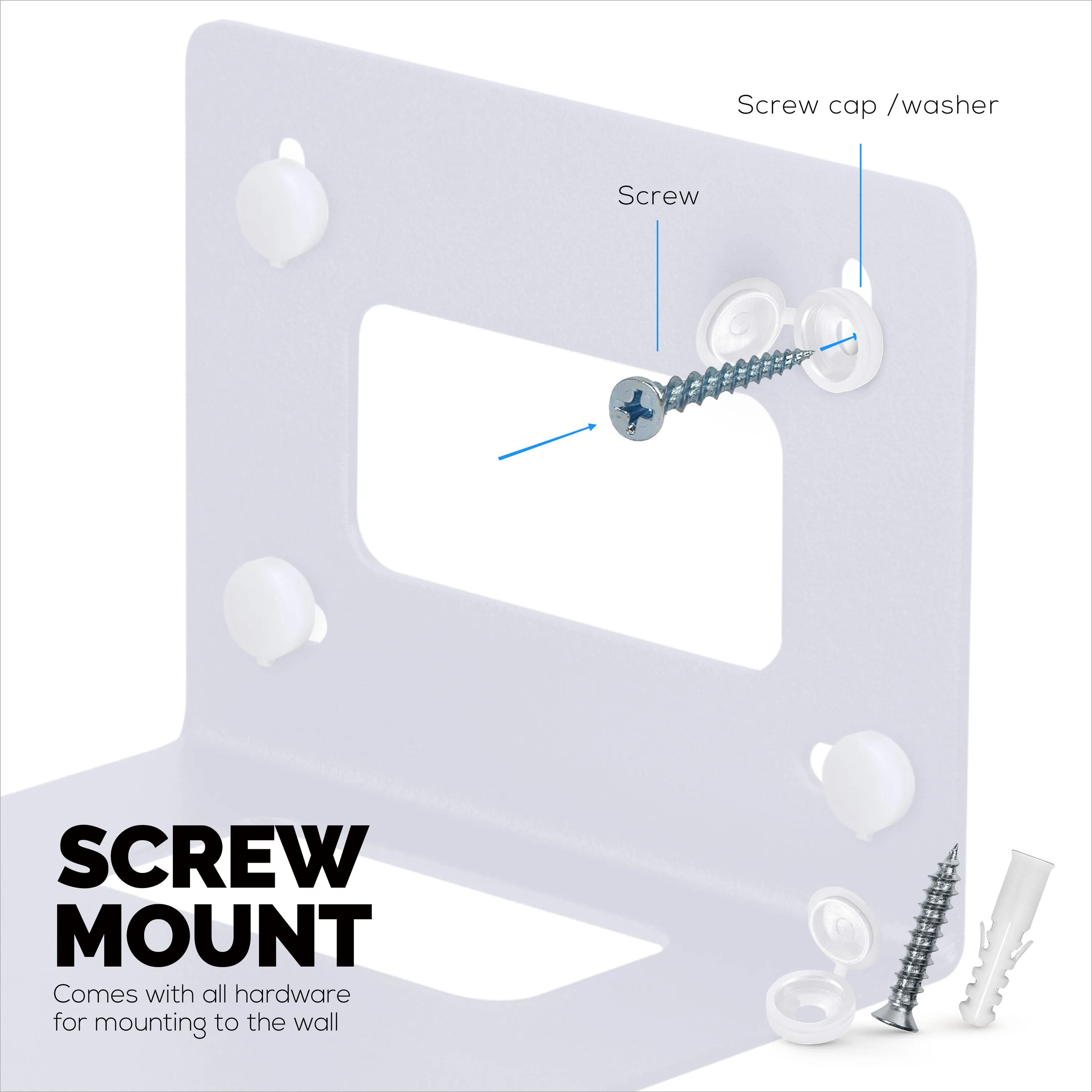 Metal PTZ Camera Wall Mount Bracket, Universal, Suitable for HuddleCam, PTZOptics, AVIPAS, Lumens Camera