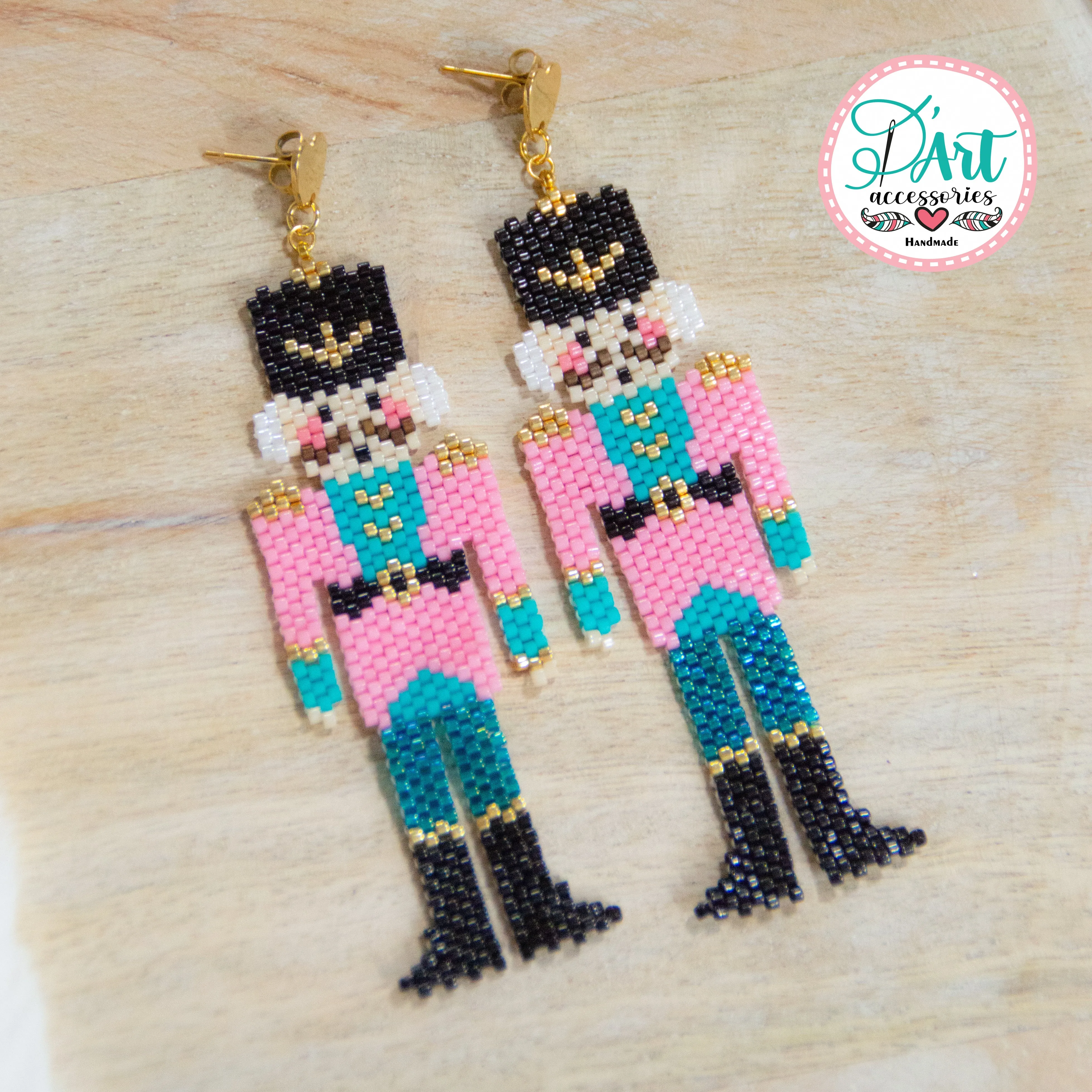 Nutcracker beaded earrings