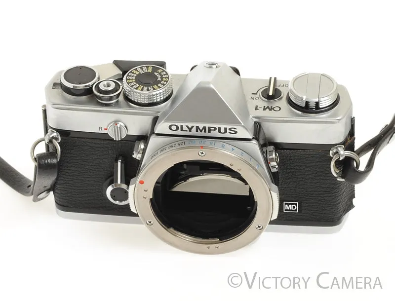 Olympus OM-1 MD Chrome Film Camera Body (no meter) [AS-IS]