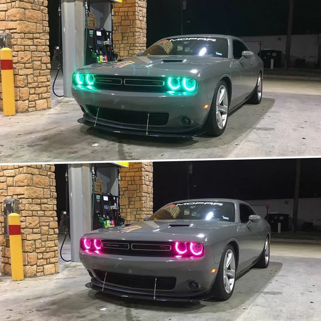 Oracle LED Headlight Halo Rings Dodge Challenger (2015-2023) White / ColorShift RGB