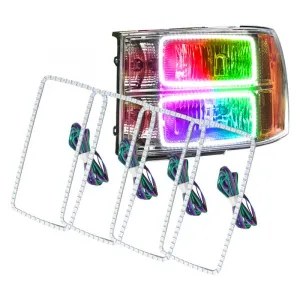 Oracle LED Headlight Halo Rings GMC Sierra (2007-2013) RGB Square or Round Style