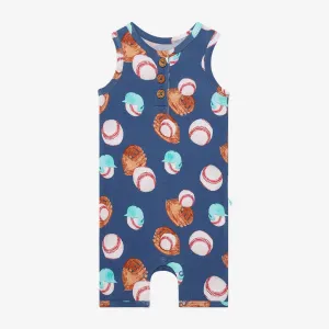 Posh Peanut Baby Homer Henley Racerback Romper