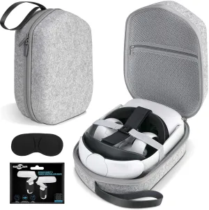 SARLAR Hard Carrying Case Compatible with Meta/Oculus Quest 2 Basic/Elite Version VR Gaming Headset and Touch Controllers Accessories, Suitable for Travel and Home Storage