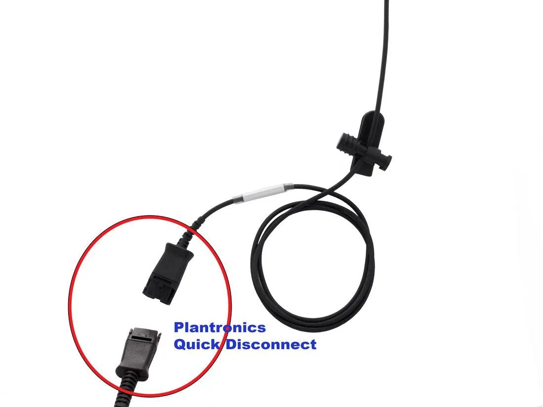 Sound Card Cord for any Plantronics QD Compatible Headsets