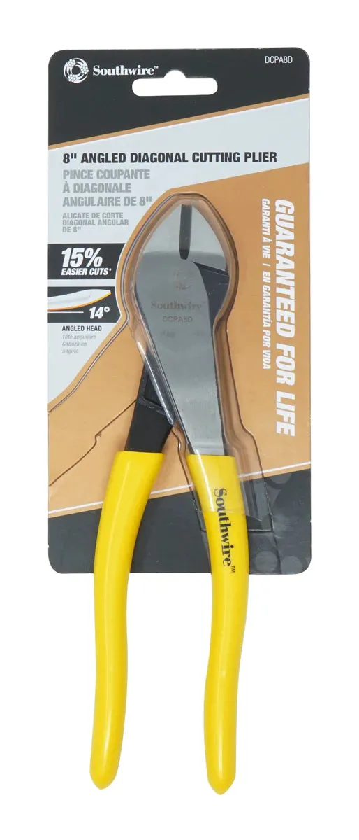 Southwire 8" High-Leverage Angled Head Diagonal Pliers