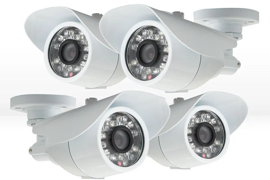 Surveillance cameras 60ft Night vision (4 pack)