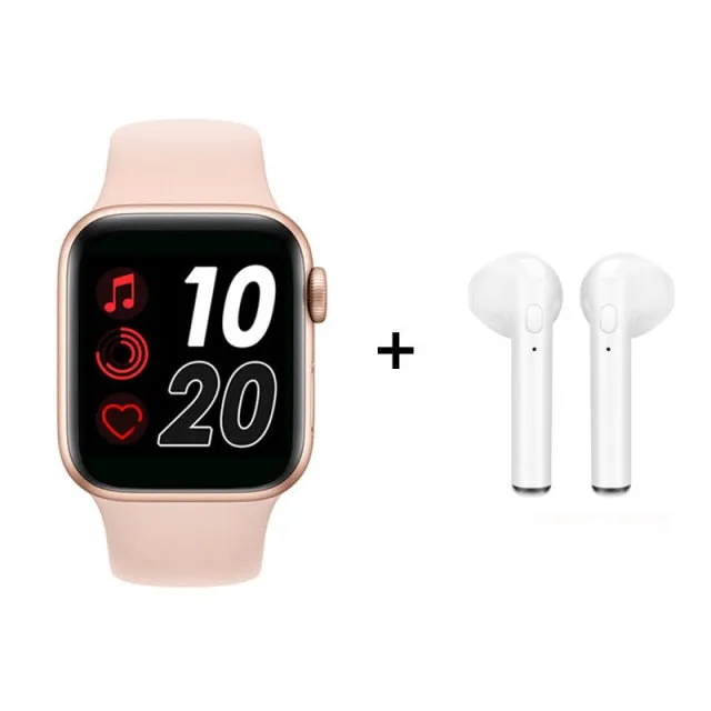 T500 Smart Watch   FREE i7 TWS Wireless Earphones