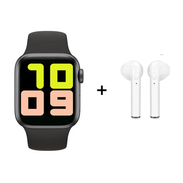 T500 Smart Watch   FREE i7 TWS Wireless Earphones